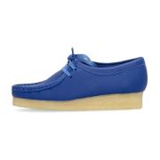 Bright Blue Leather Wallabee Lifestyle Schoen Clarks , Blue , Dames