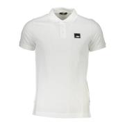 Witte Katoenen Polo Shirt met Logo Cavalli Class , White , Heren