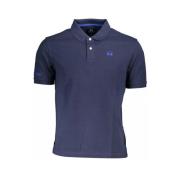 Blauw Katoenen Poloshirt met Borduursel La Martina , Blue , Heren