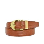 Pre-owned Leather belts Louis Vuitton Vintage , Brown , Dames