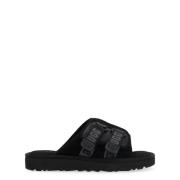 Zwarte Strap Slide Sandalen UGG , Black , Heren