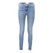 Lichtblauwe Skinny Jeans voor Vrouwen Calvin Klein , Blue , Dames