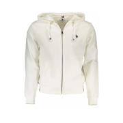 Witte Katoenen Sweater met Capuchon en Borduursel U.s. Polo Assn. , Wh...