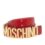 Pre-owned Leather belts Moschino Pre-Owned , Red , Dames