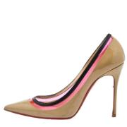 Pre-owned Leather heels Christian Louboutin Pre-owned , Beige , Dames