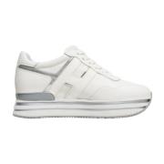Witte Platform Sneakers Hogan , White , Dames