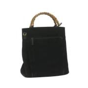 Pre-owned Suede handbags Gucci Vintage , Black , Dames