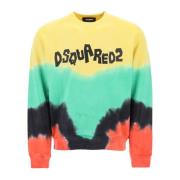 Rasta Tie-Dye Logo Sweatshirt Dsquared2 , Multicolor , Heren