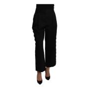 Cropped Trousers Dolce & Gabbana , Black , Dames