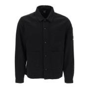 Multi-Pocket Linnen Overshirt C.p. Company , Black , Heren