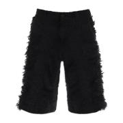 Bont-Effekt Gebreide Shorts Comme des Garçons , Black , Heren