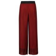 Bordeaux Broek Met Wijde Pijpen Obidi , Red , Dames