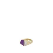 Gouden en Sugulite Esteve Ring Rainbow K , Gray , Dames