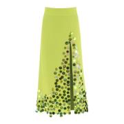 Midi Skirts Art Dealer , Green , Dames