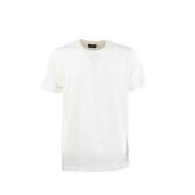 Korte Mouw Tubulaire Afwerking T-shirt Roberto Collina , White , Heren