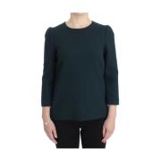 Groene wollen blouse met 3/4 mouwen Dolce & Gabbana , Green , Dames