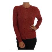 Rode Wol Cardigan Sweater Dolce & Gabbana , Red , Dames