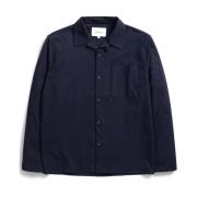 Ademende Twill Overhemd in Donkerblauw Norse Projects , Blue , Heren