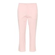 Cropped Straight-Leg Broek in Potpourri Part Two , Pink , Dames
