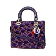 Pre-owned Leather handbags Dior Vintage , Purple , Dames