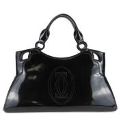 Pre-owned Leather totes Cartier Vintage , Black , Dames