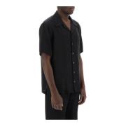 Zijden Jacquard Bowling Shirt Dolce & Gabbana , Black , Heren