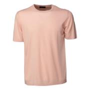 Tubulaire Afwerking T-shirt Roberto Collina , Pink , Heren