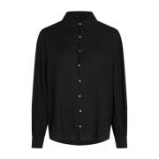 Zwarte Linnen Overhemd Karl Lagerfeld , Black , Dames