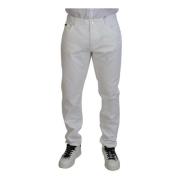 Witte Katoenen Comfort Fit Denim Jeans Dolce & Gabbana , White , Heren