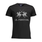 T-Shirts La Martina , Black , Heren