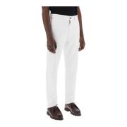 Slim-fit Trousers Closed , White , Heren