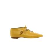 Gele Open Teen Richelieu Leren Schoenen Ines De La Fressange Paris , Y...