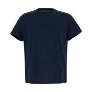 Klassieke Katoenen T-shirt Maison Margiela , Blue , Heren