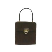 Pre-owned Suede handbags Salvatore Ferragamo Pre-owned , Brown , Dames