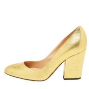 Pre-owned Leather heels Sergio Rossi Pre-owned , Yellow , Dames