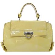 Pre-owned Leather handbags Salvatore Ferragamo Pre-owned , Yellow , Da...