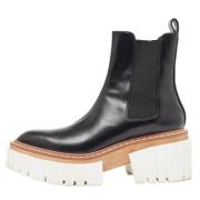 Pre-owned Leather boots Stella McCartney Pre-owned , Black , Dames