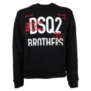 Stijlvol Logo Sweatshirt Upgrade Dsquared2 , Black , Heren