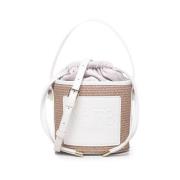 Natuur Witte Bucket Tas met Appelafval V73 , Multicolor , Dames