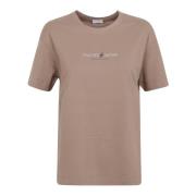 Bruine T-Shirt Collectie Brunello Cucinelli , Brown , Dames