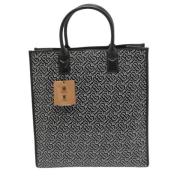 Pre-owned Leather totes Burberry Vintage , Black , Dames