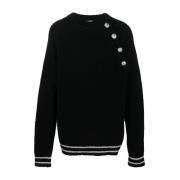 Sweatshirts Balmain , Black , Heren