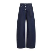Ovalo Navy Brown Jeans Jacquemus , Blue , Dames