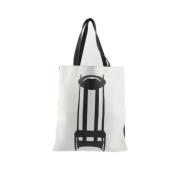 Pre-owned Leather totes Loewe Pre-owned , White , Dames
