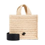 Kleine JP Raffia Tote Tas Patou , Beige , Dames