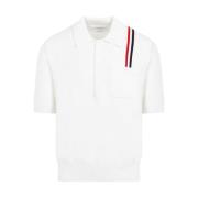 Witte SS Polo Shirt Thom Browne , White , Heren