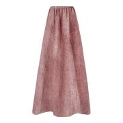 Azama, gemoute linnen rok Cortana , Pink , Dames