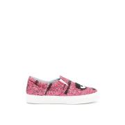 Roze Slip-On Sneakers Chiara Ferragni Collection , Pink , Dames