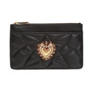 Toewijding gewatteerde kaarthouder Dolce & Gabbana , Black , Dames