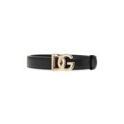 Riem met logo Dolce & Gabbana , Black , Dames